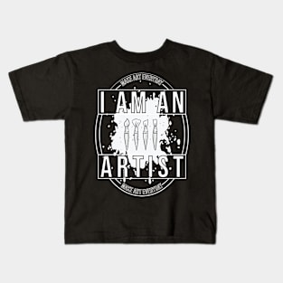 I am an Artist with Paintbrushes Kids T-Shirt